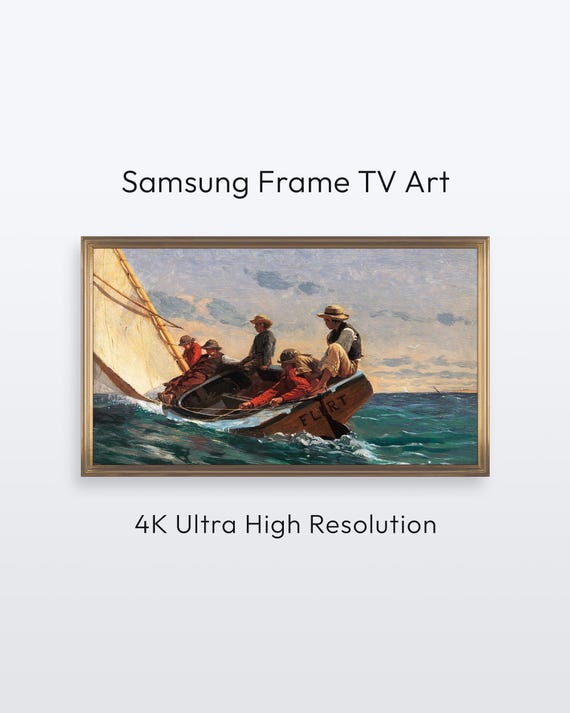 Winslow Homer The Flirt Samsung Frame Tv Art Sailboat 4k Print
