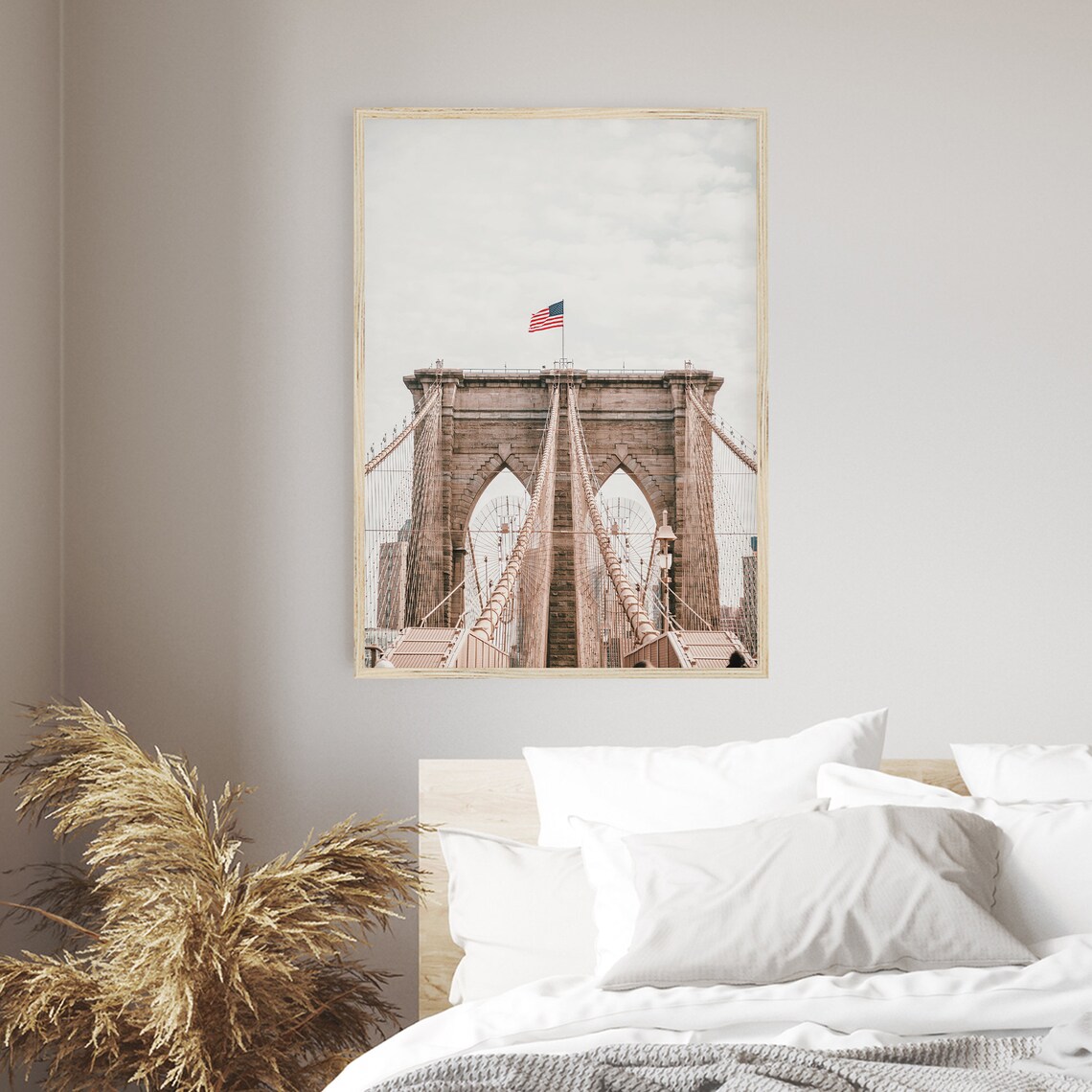 Brooklyn Bridge New York Urban Poster, Modern Decor - Image 3