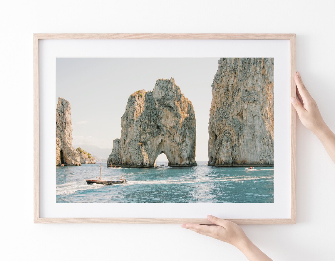 Faraglioni Rock Capri Italy Travel Poster - Image 3