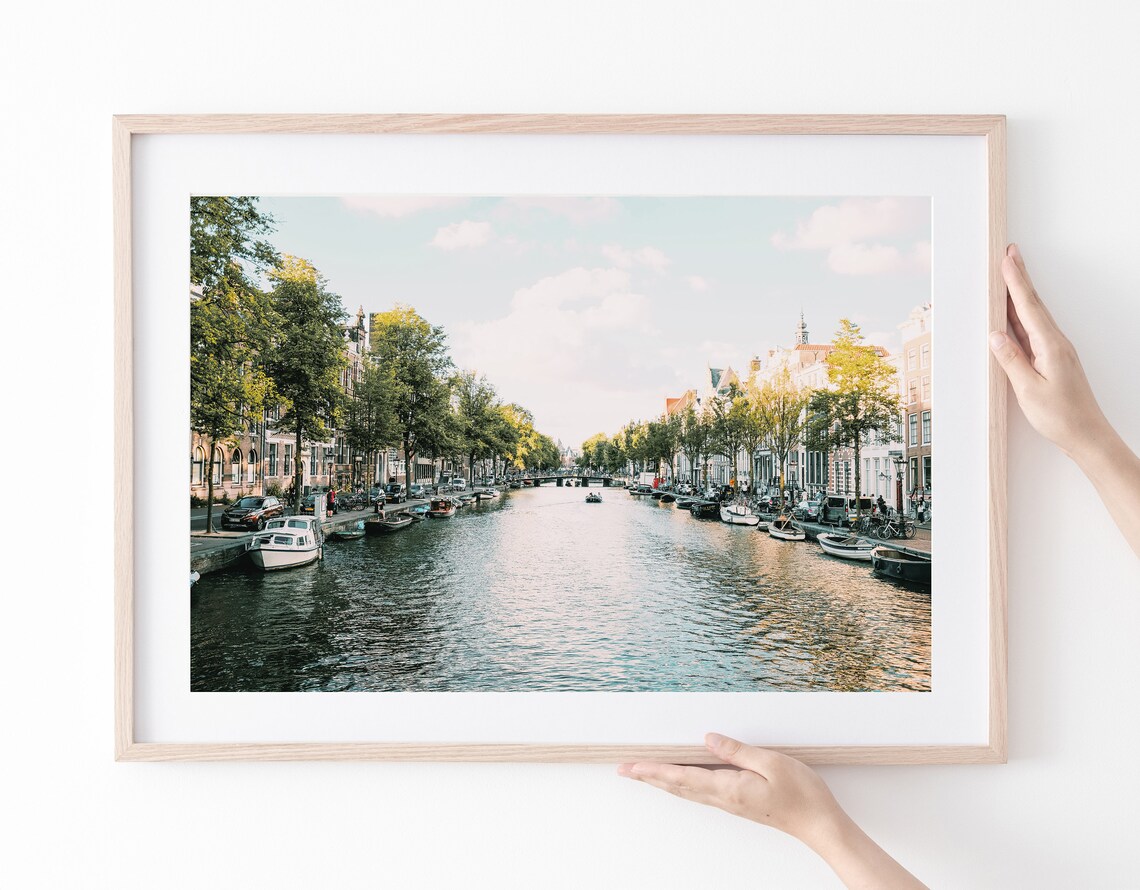 Amsterdam Canal Print, Herengracht Netherlands Travel Poster - Image 2