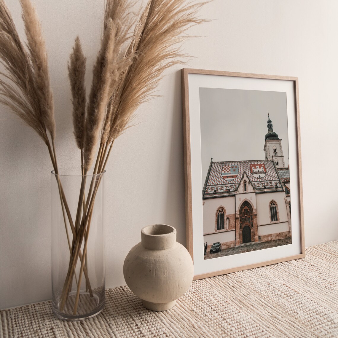 St Marks Church Tiled Roof Zagreb Old Town Croatia Heritage Poster - Image 2