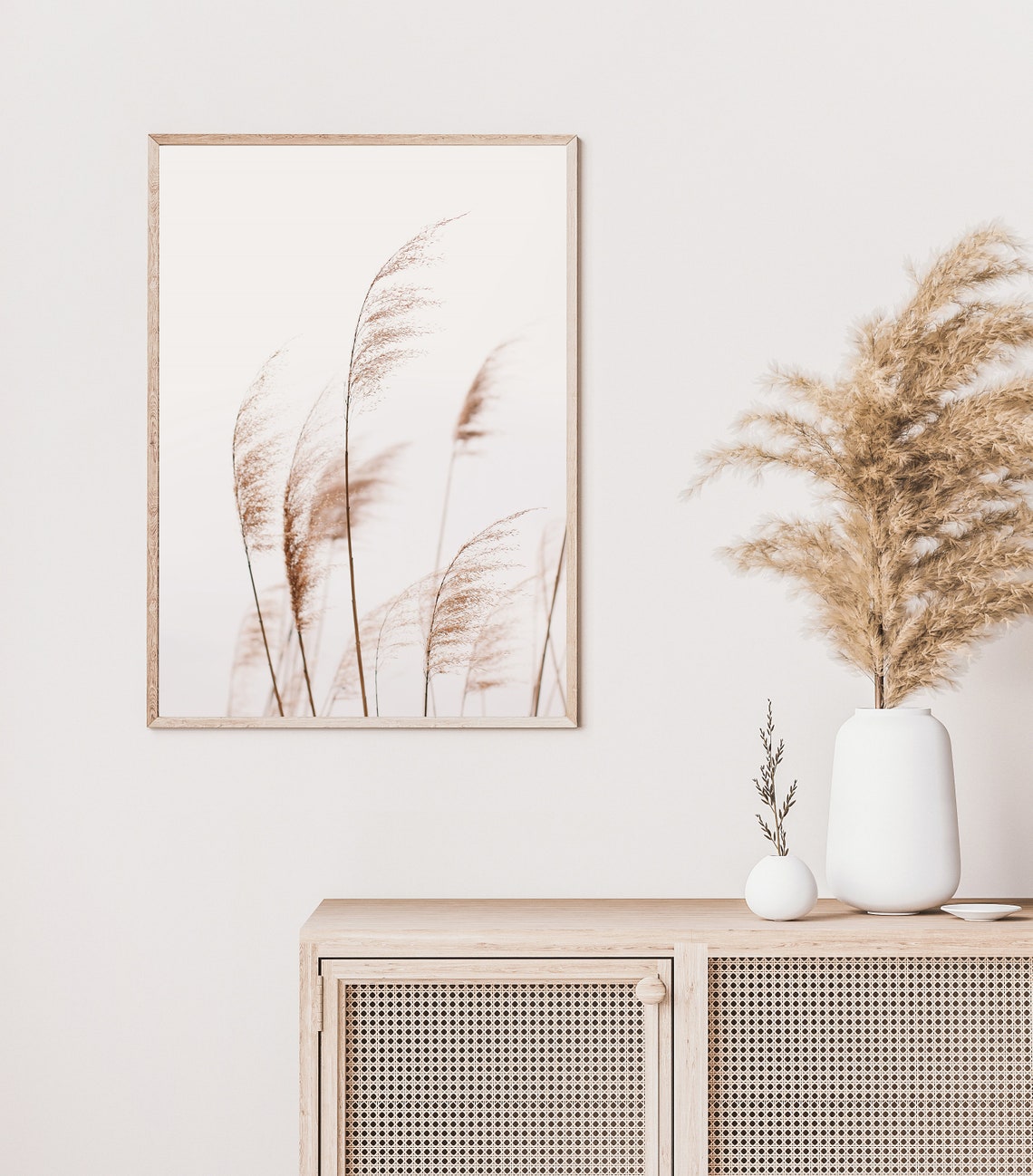 Pampas Grass Beach Wall Art Print - Image 3