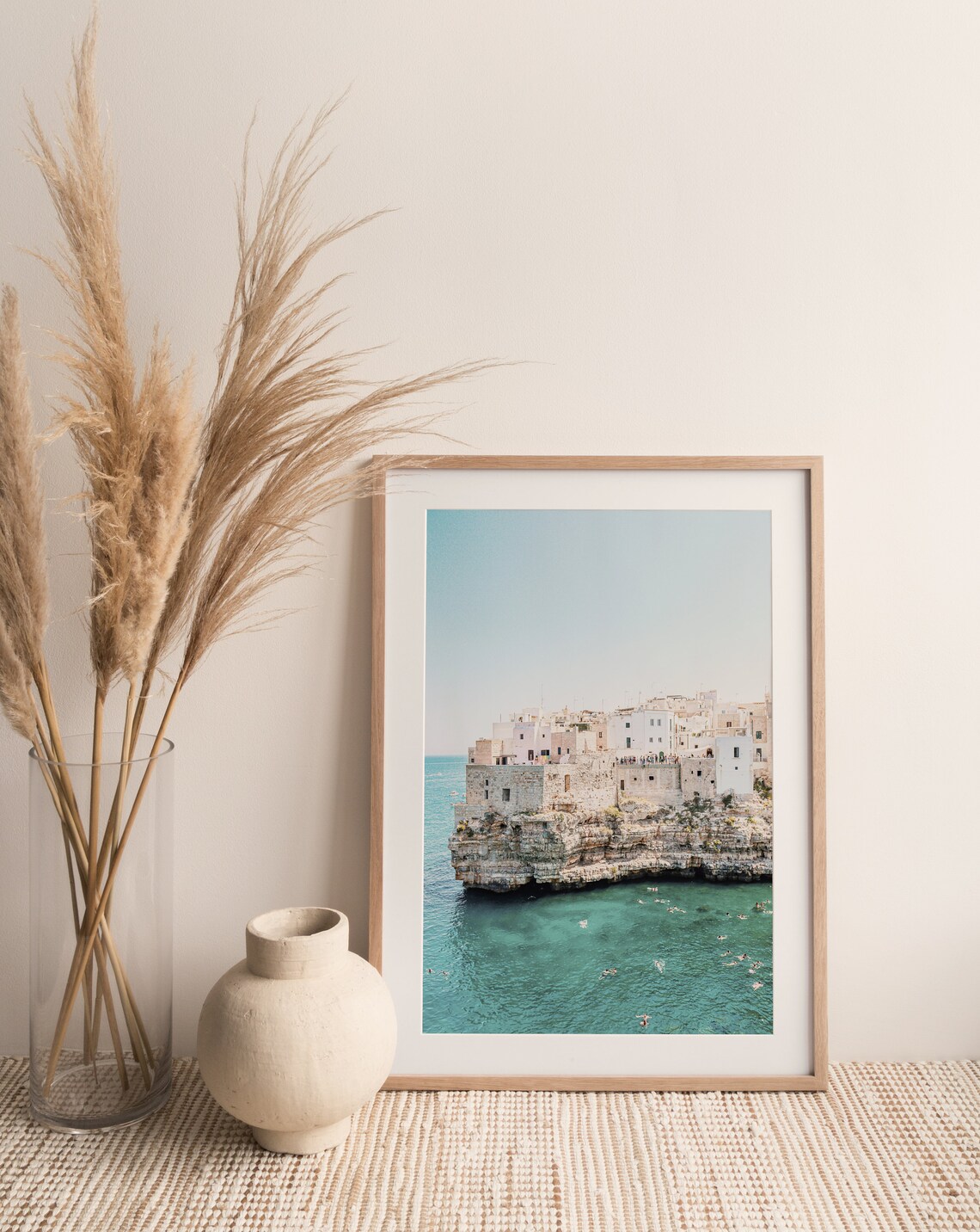 Naxos Greece Coastal Cityscape Art Print - Image 2