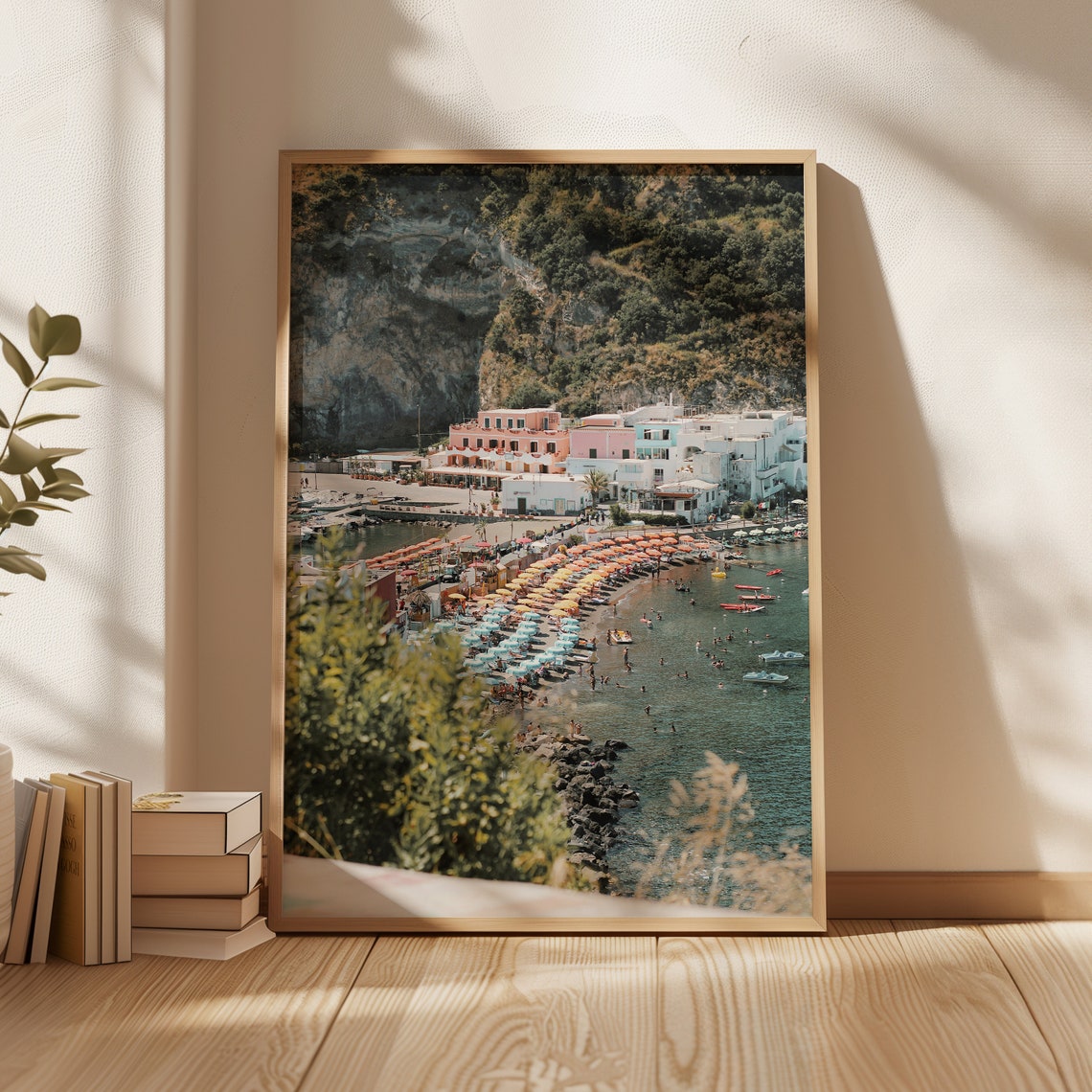 Positano Beach Colorful Umbrellas Hidden Cove Summer Travel Poster - Image 4