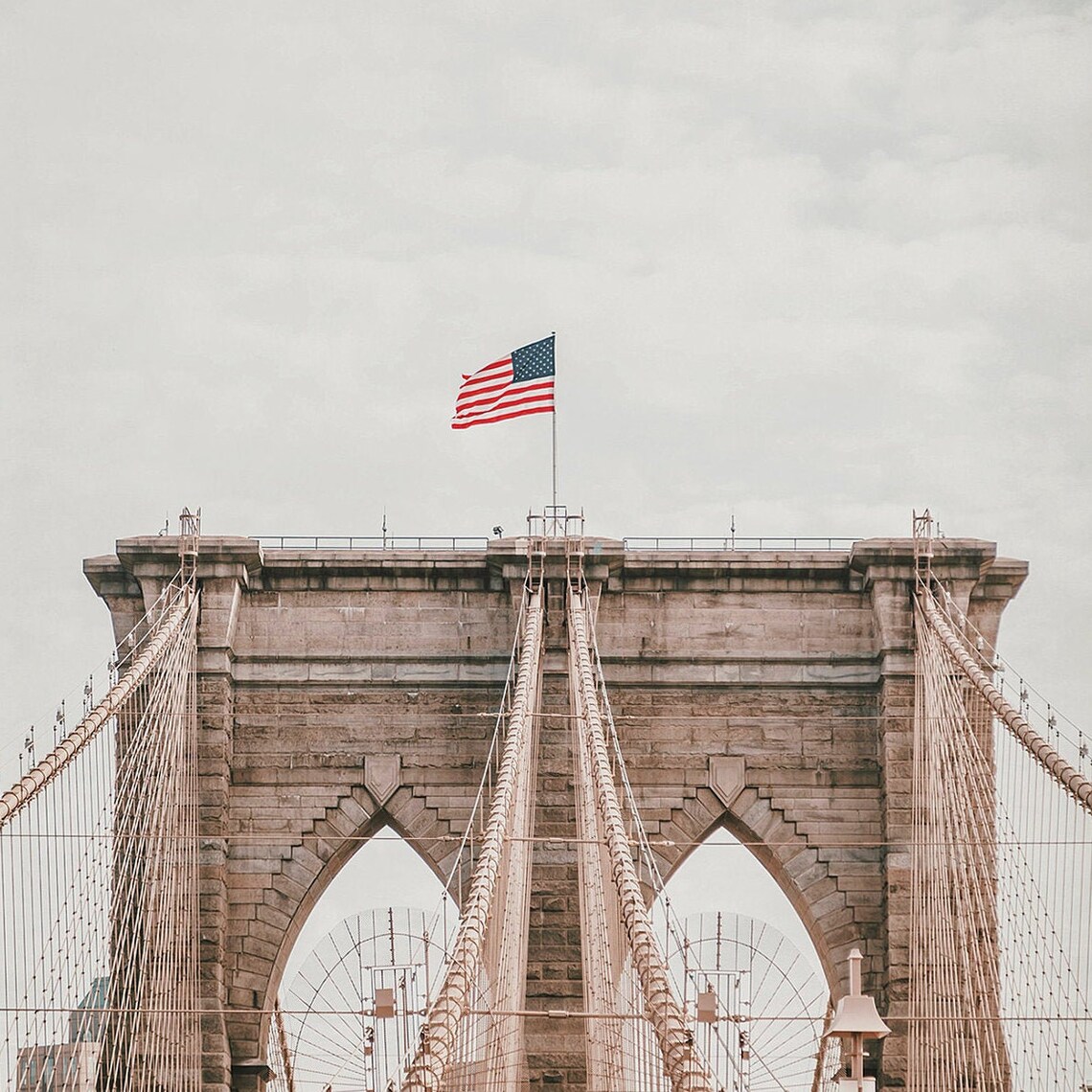 Brooklyn Bridge New York Urban Poster, Modern Decor - Image 2