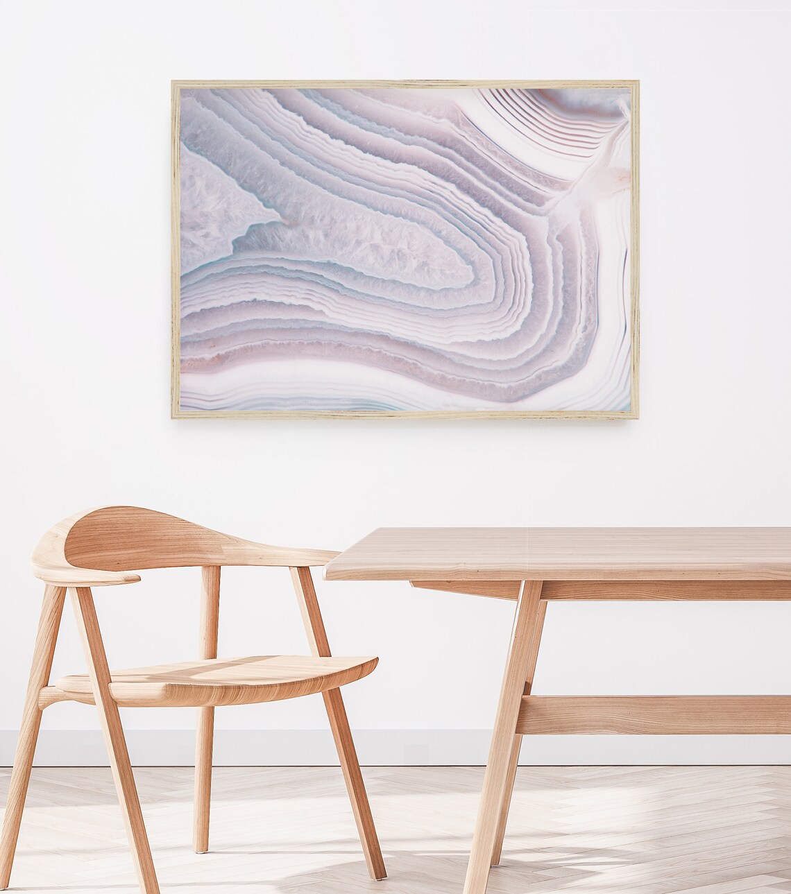 Geode Agate Wall Art, Boho Abstract Print - Image 2