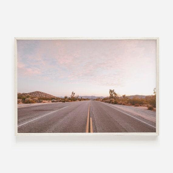 Joshua Tree Highway Desert Art Print, Arizona Landscape