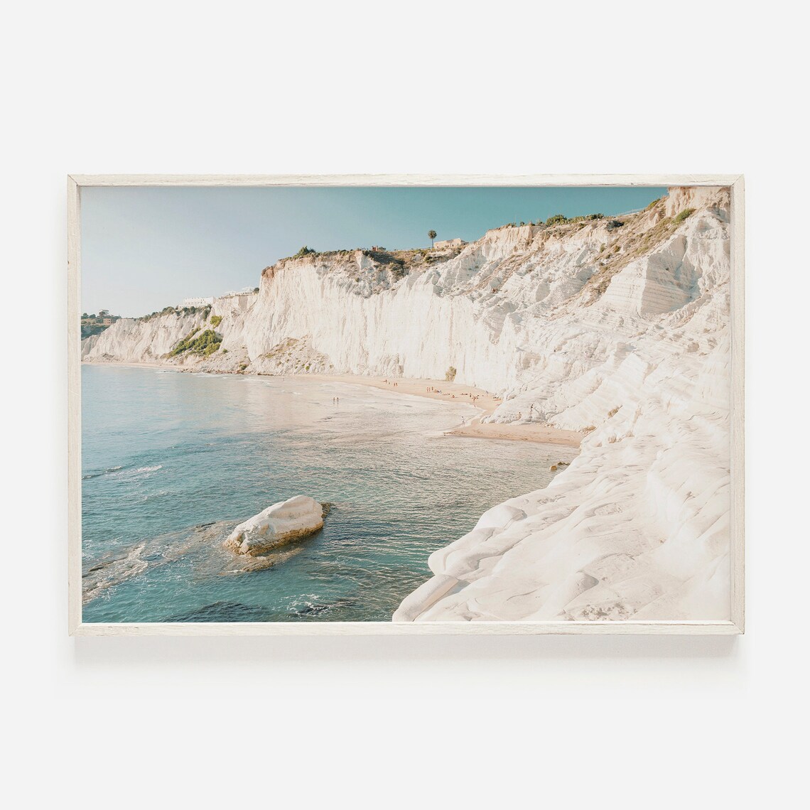 White Cliff Beach Milos Greece Coastal Art Print