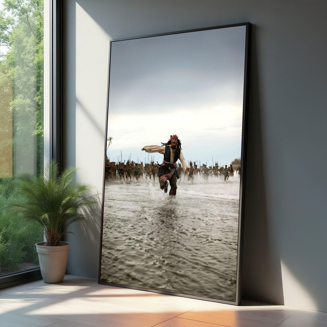 Intense Pirate Chase Scene, Adventure Movie Poster