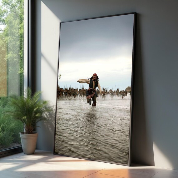 Intense Pirate Chase Scene, Adventure Movie Poster