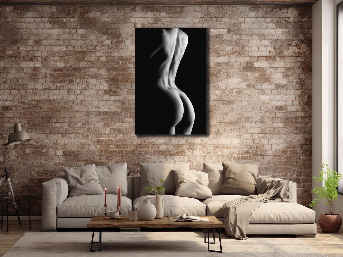 Black White Nude Woman Body Elegant Fine Art Photography Poster - Image 2