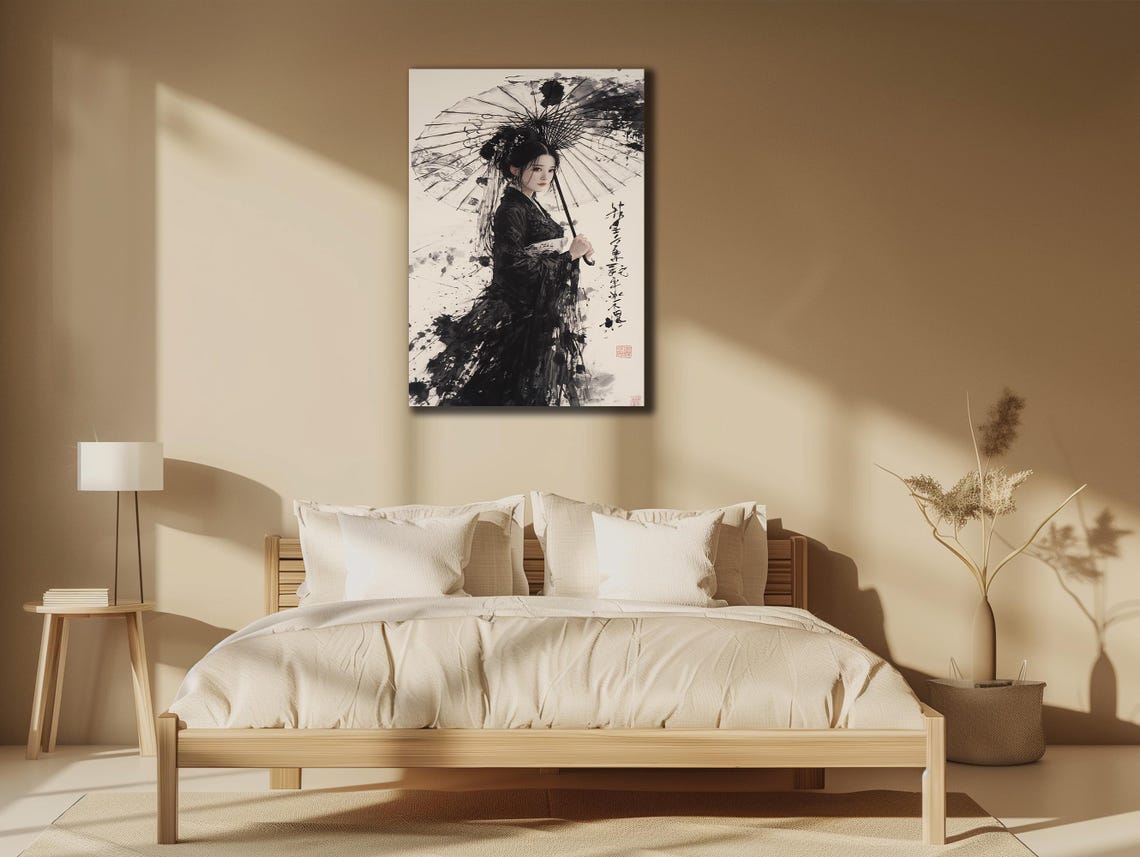 Geisha Art Japanese Woman Printings Wall Decor Ethnic Wall Art Geisha Painting On Traditional Poster Japanese Oil Painting