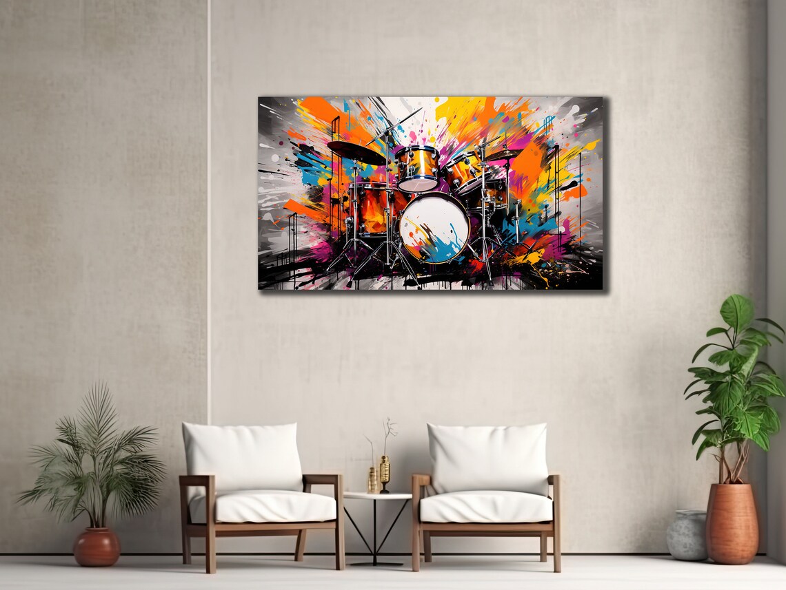 Colorful Drum Music Art Print for Home Decor - Image 3