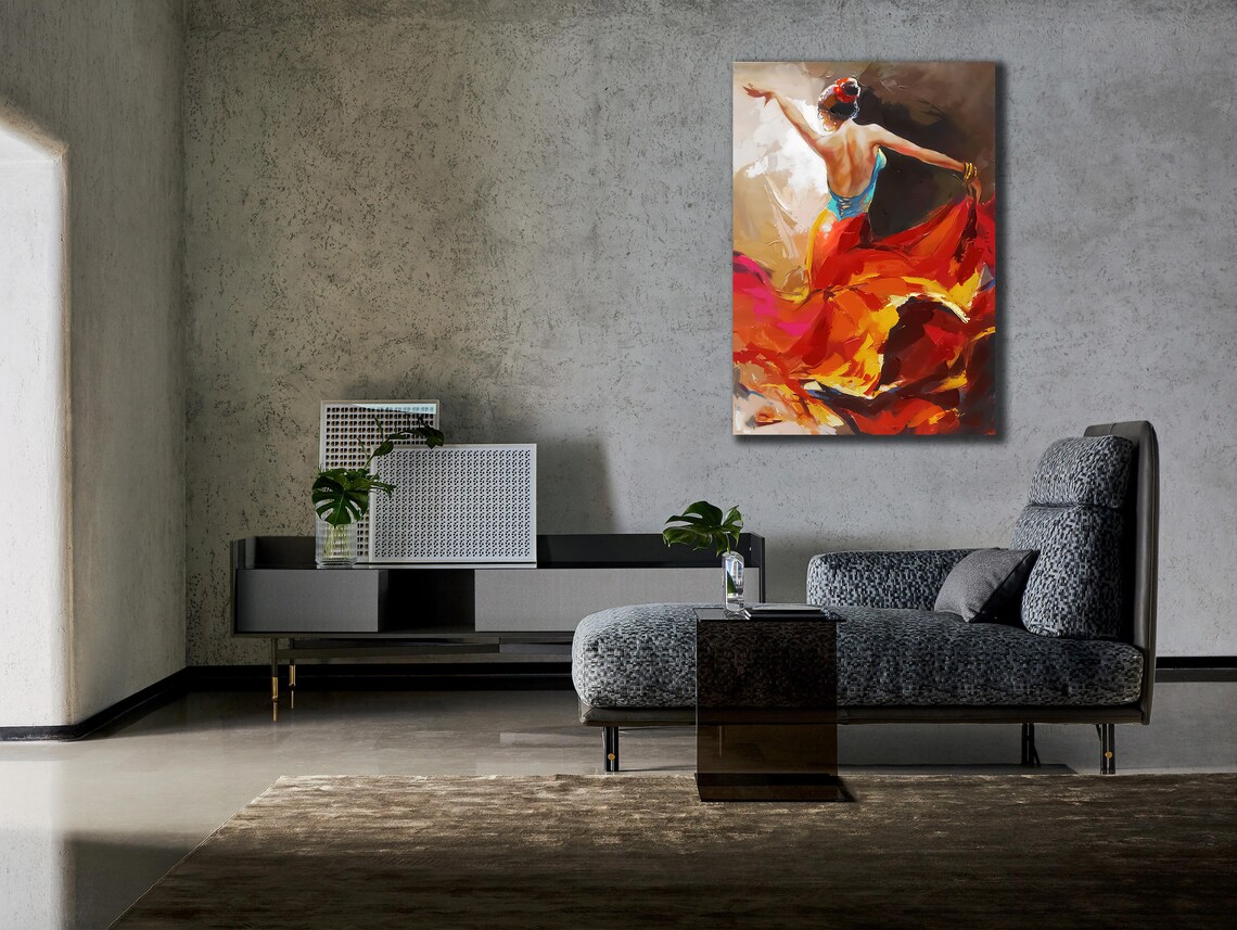Flamenco Dancer Woman Art Print, Spain Style - Image 2