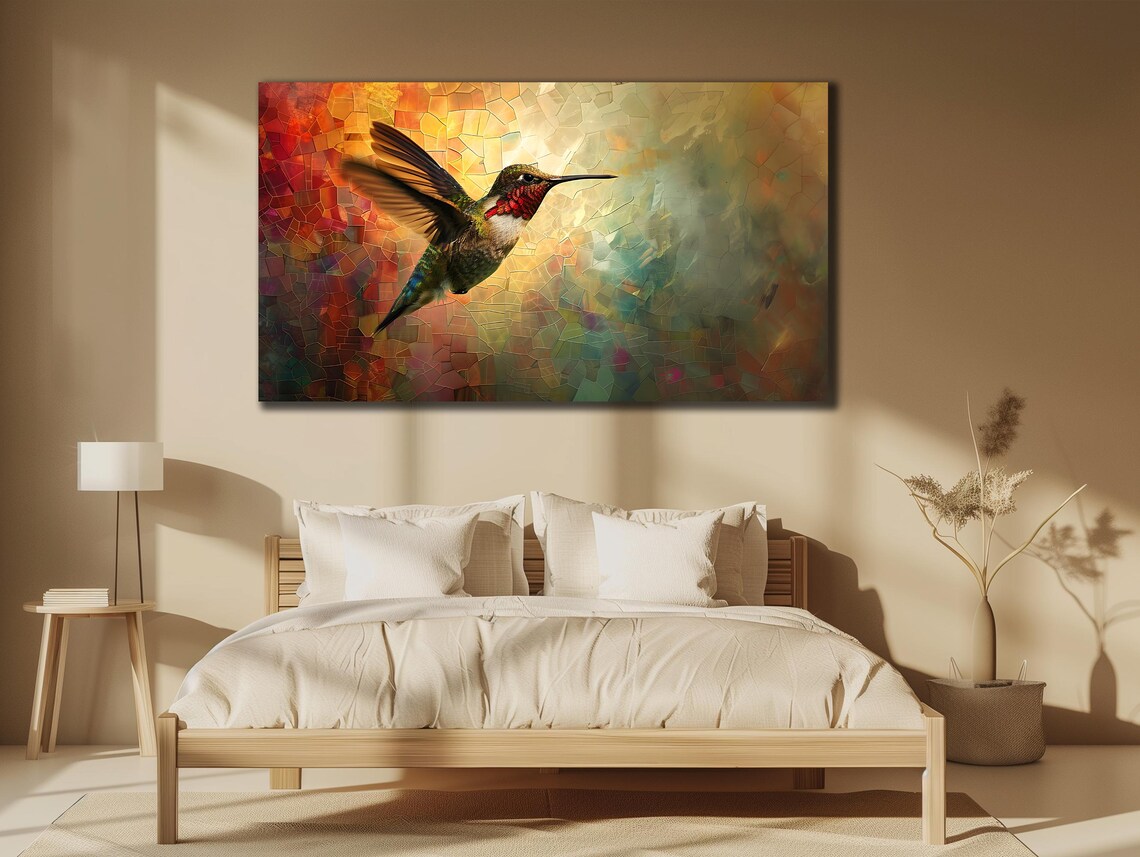 Hummingbird Bedroom Decor Art Print, Animal Poster