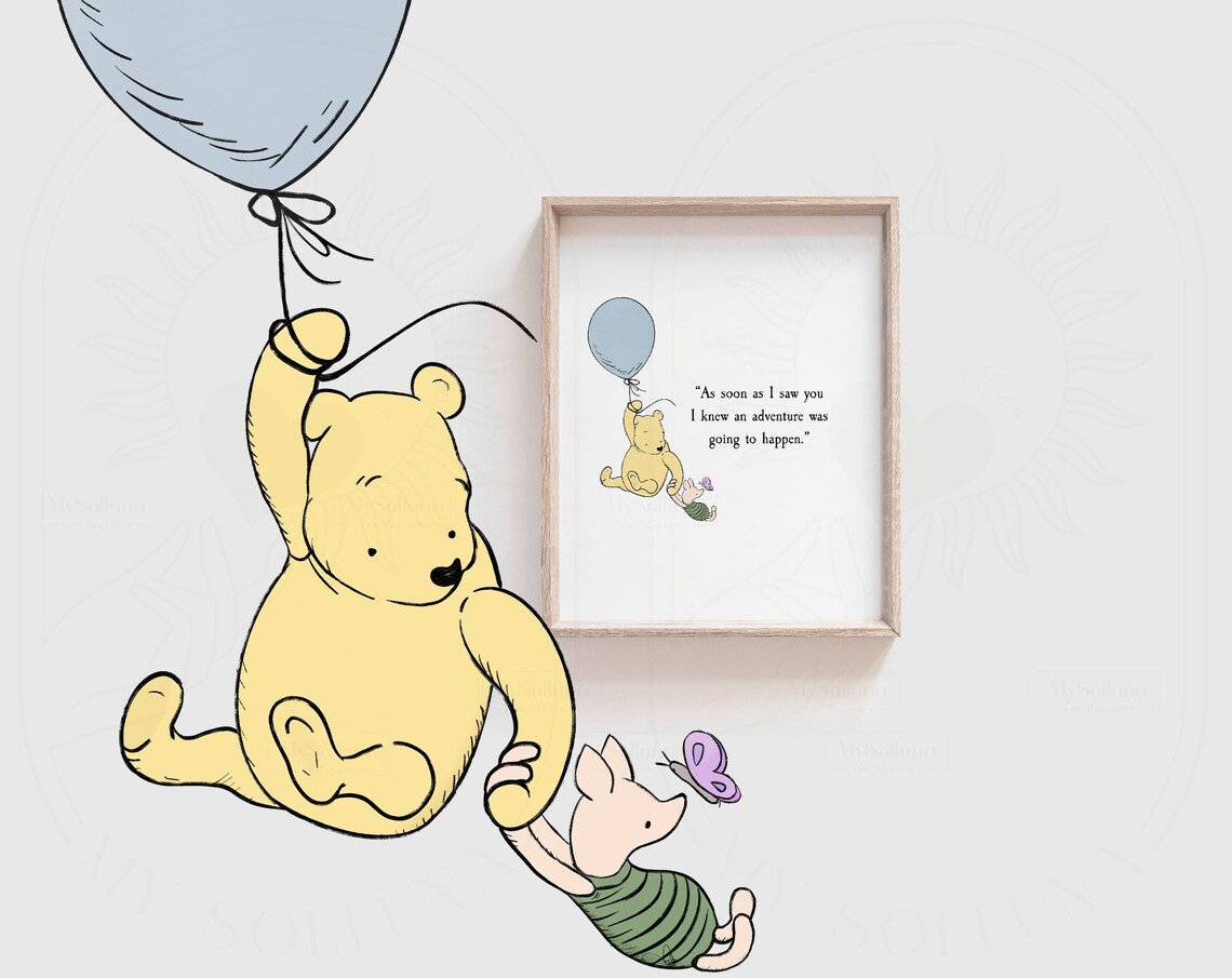 Winnie the Pooh Quote, Christening Nursery Art
