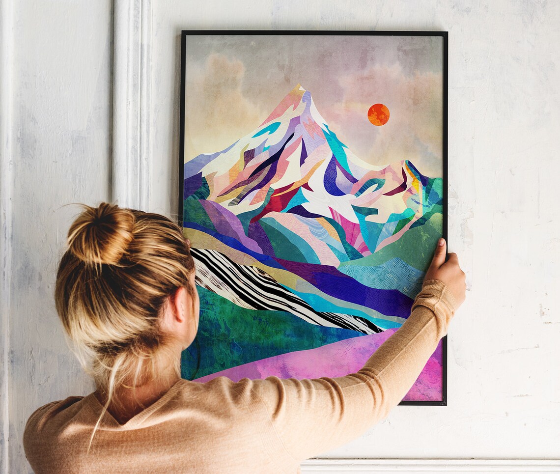 Landscape Art Print Beautiful Mountain Art Print - Image 4