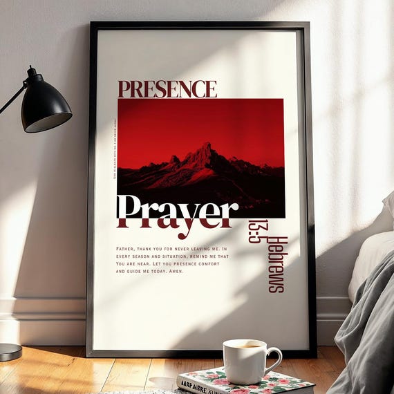 Prayer Christian Wall Art, Bible Verse Poster
