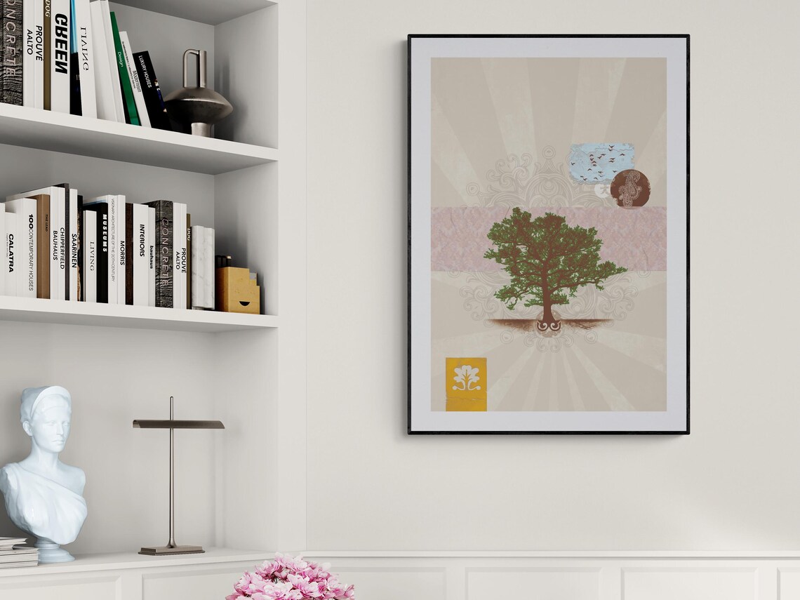 Tree Of Life Japandi Art Print, Spiritual Decor - Image 2