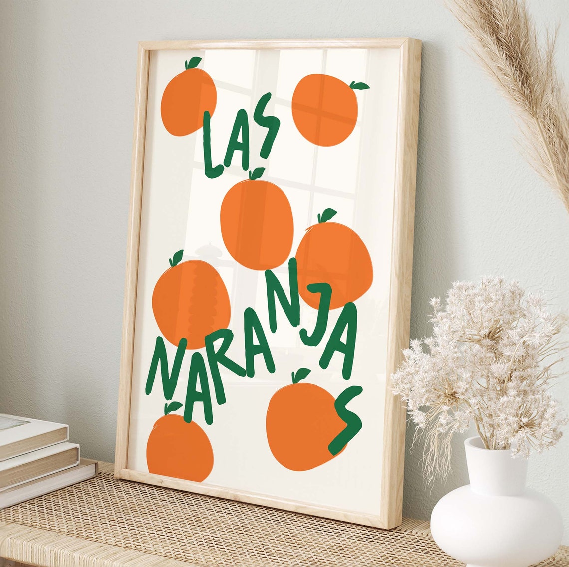 Las Naranjas Spanish Oranges Citrus Fruit Kitchen Decor Wall Art - Image 2