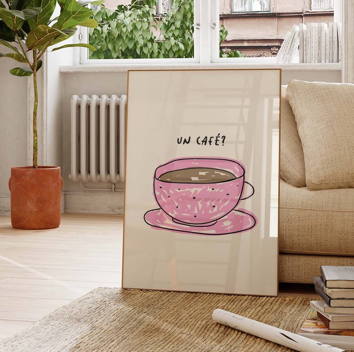 Retro Spanish Coffee Art Print, Maximalist Kitchen Decor - Image 4