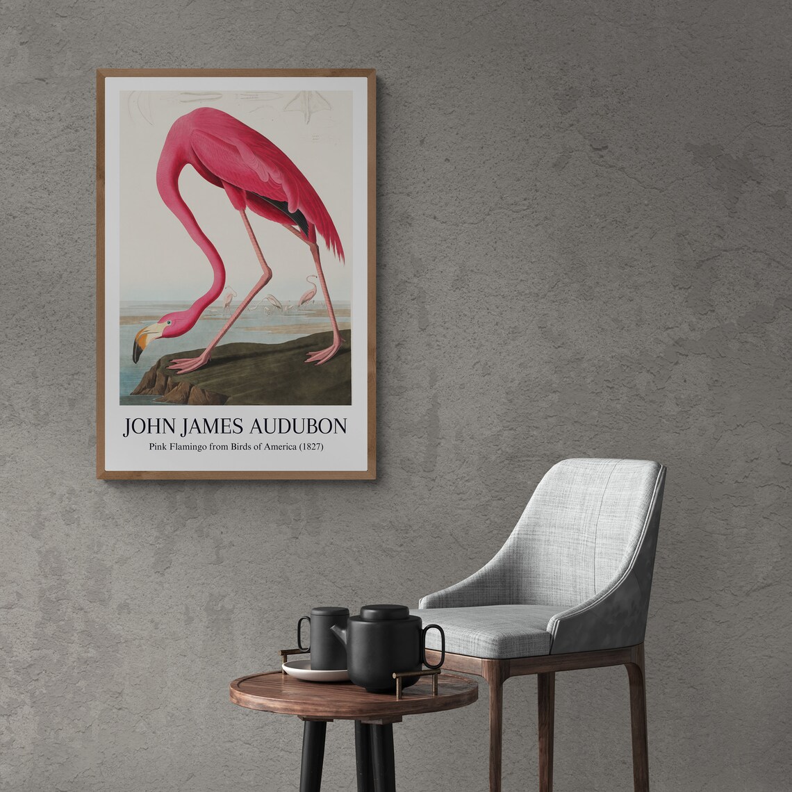 John James Audubon Pink Flamingo Birds of America Bird Poster - Image 2