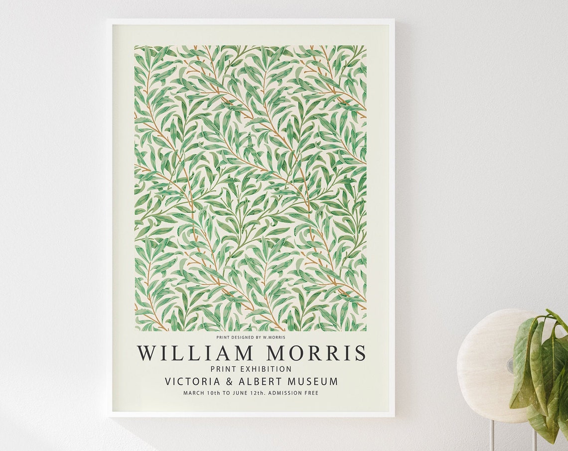 William Morris Willow Pattern Victoria Albert Museum Exhibition Poster - Image 3