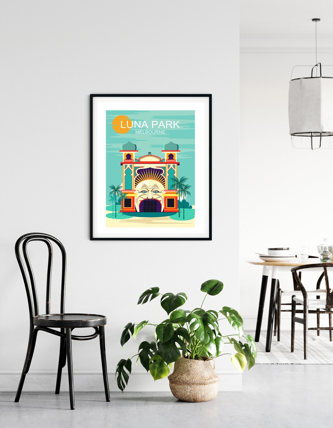 Melbourne Luna Park Poster, Retro Travel Print - Image 2