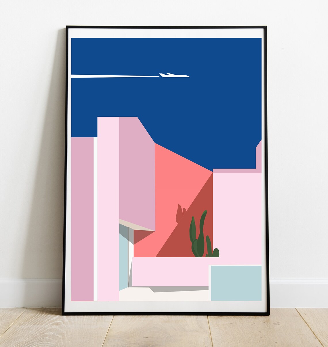 Art Deco Architectural Poster, Colourful Wall Art