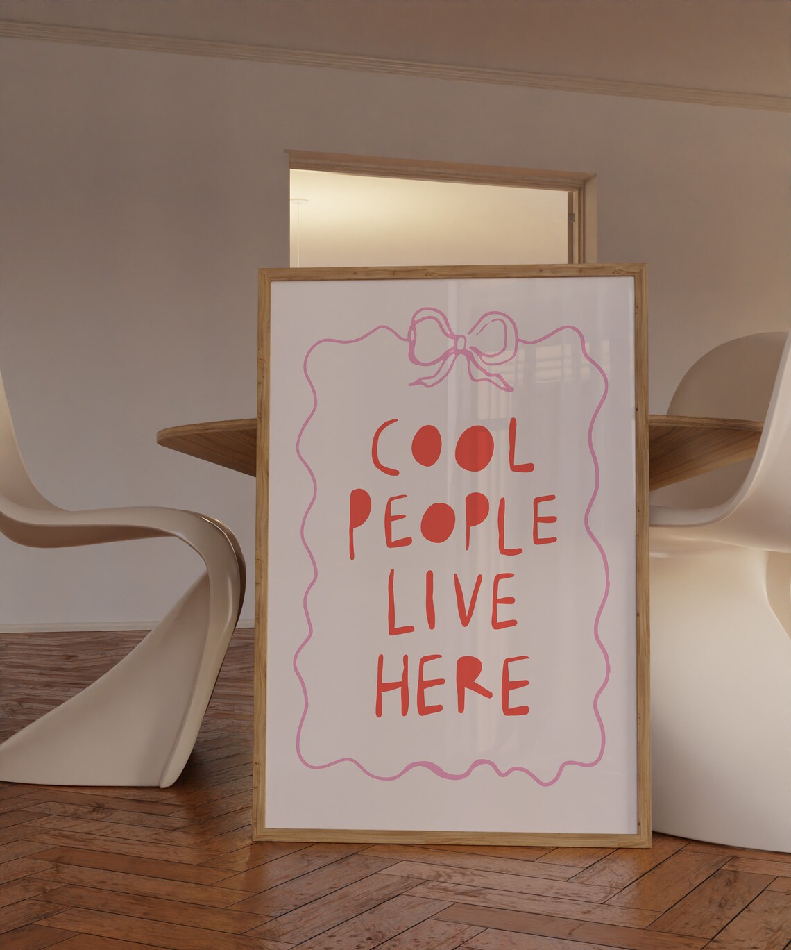 Cool People Live Here Motivational Quote Art Print