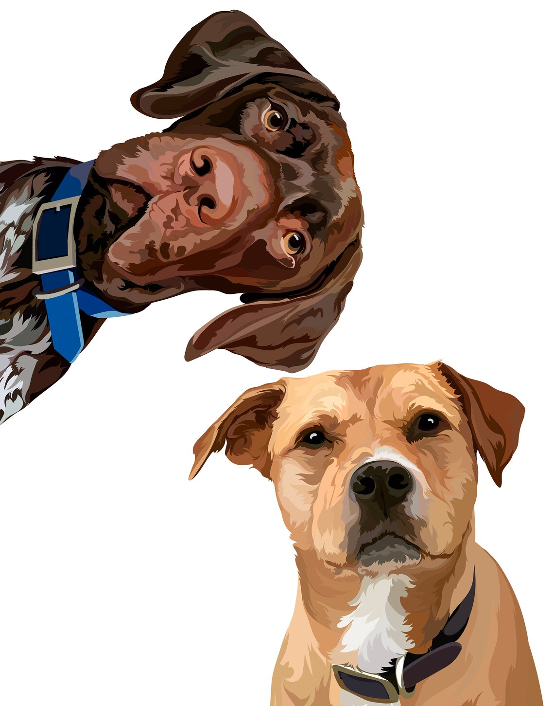 Pet Painting Of 6 Dog Peekaboo Custom Pet Portrait Pet Portrait Dog Memorial Portrait - Image 3