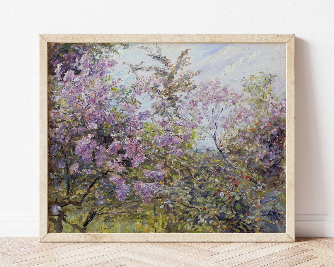 Spring Lilac Blossoms Vintage Impressionist Floral Painting Poster - Image 3