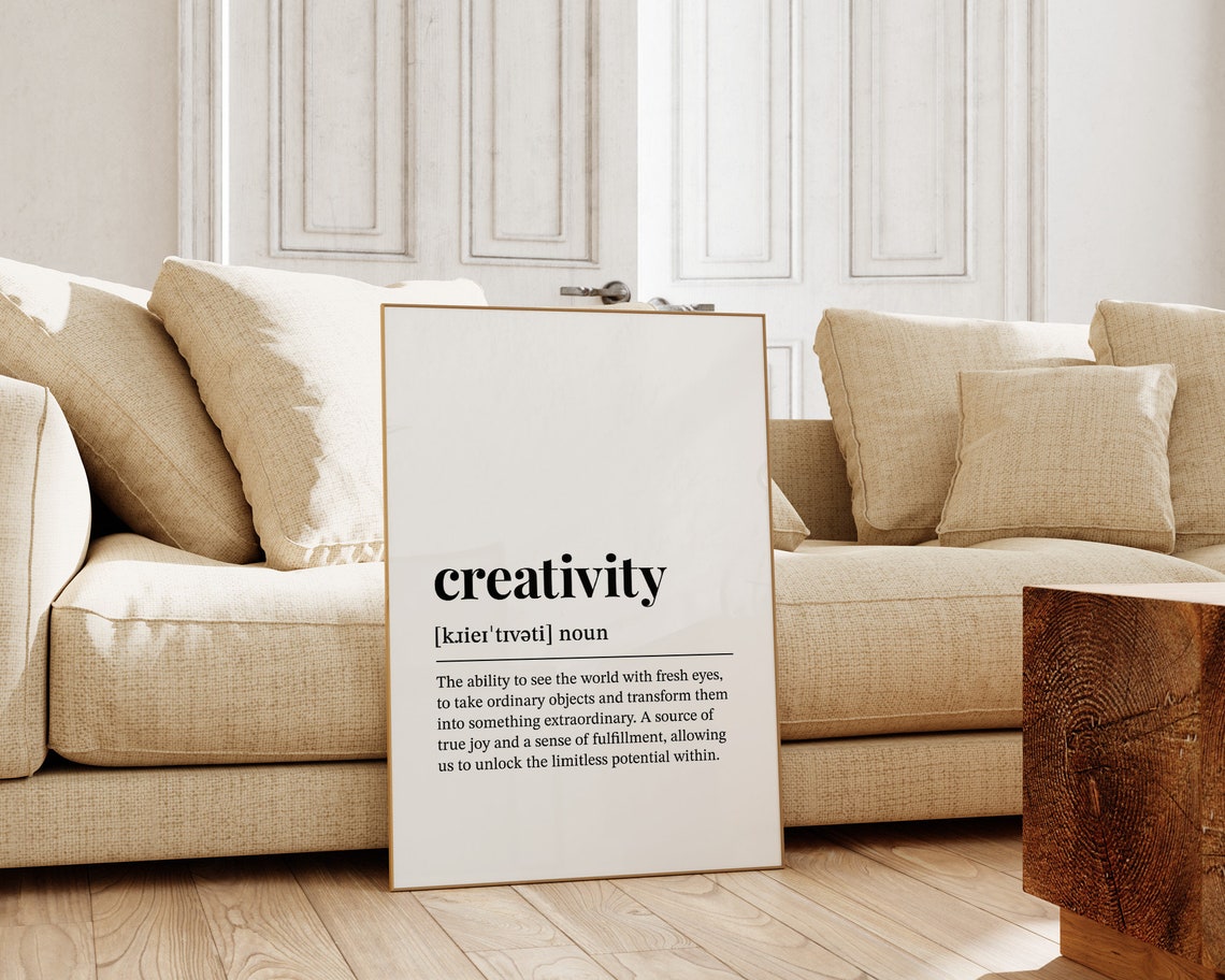 Creativity Definition Dictionary Art Studio Inspirational Poster - Image 3