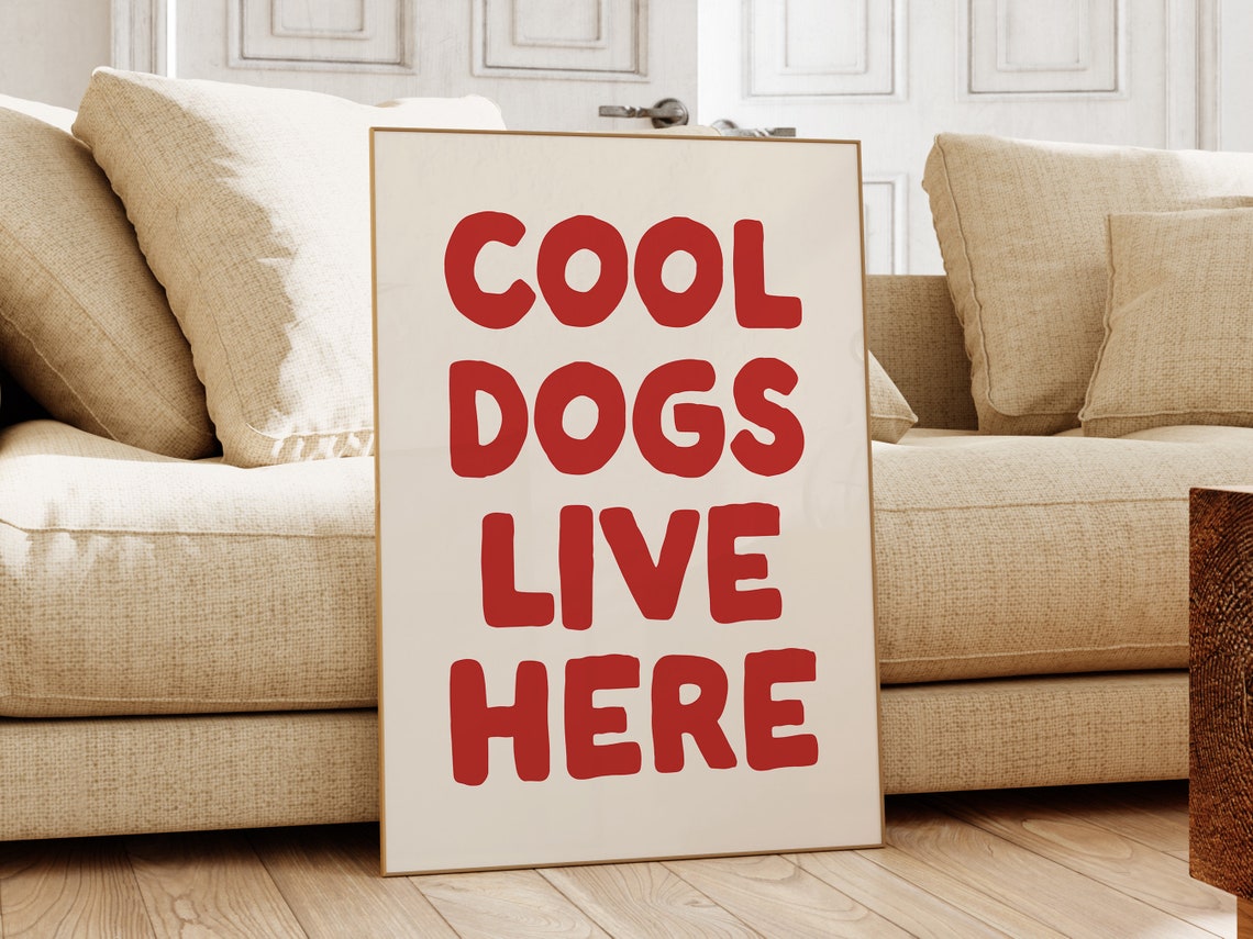 Cute Dog Print Dog Quote Wall Art Funny Dog Quote Print Dog Lover Gift Dog Mom Gift Aesthetic Dog Wall Art - Image 2