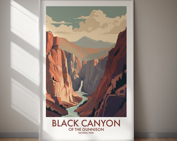 Black Canyon of the Gunnison National Park Colorado Canyon River Poster