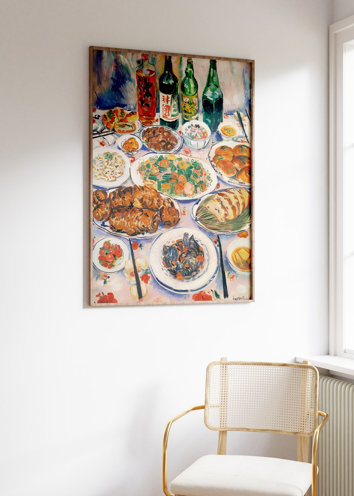 Chinese Food Print Chinese New Year Eve Poster Kitchen Decor Vintage Food Print Food Poster Oriental Wall Art Traditional Chinese Deco - Image 3