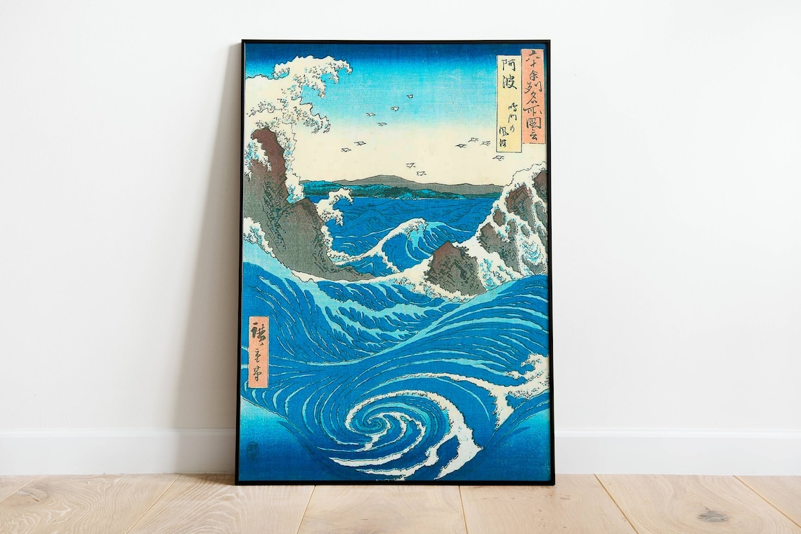 Hiroshige Japanese Vintage Poster, Art Deco Print