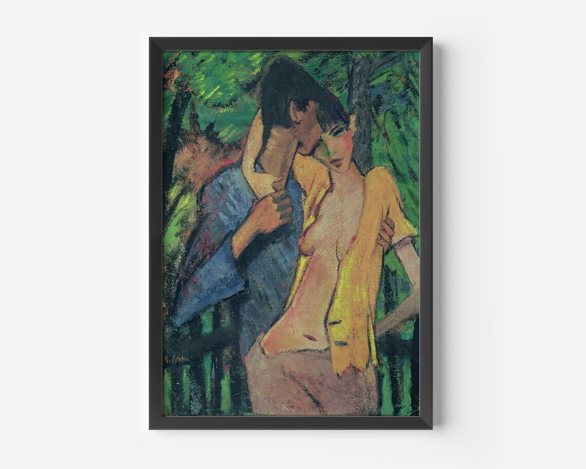 Otto Mueller Liebespaar Vintage European Art Print - Image 3