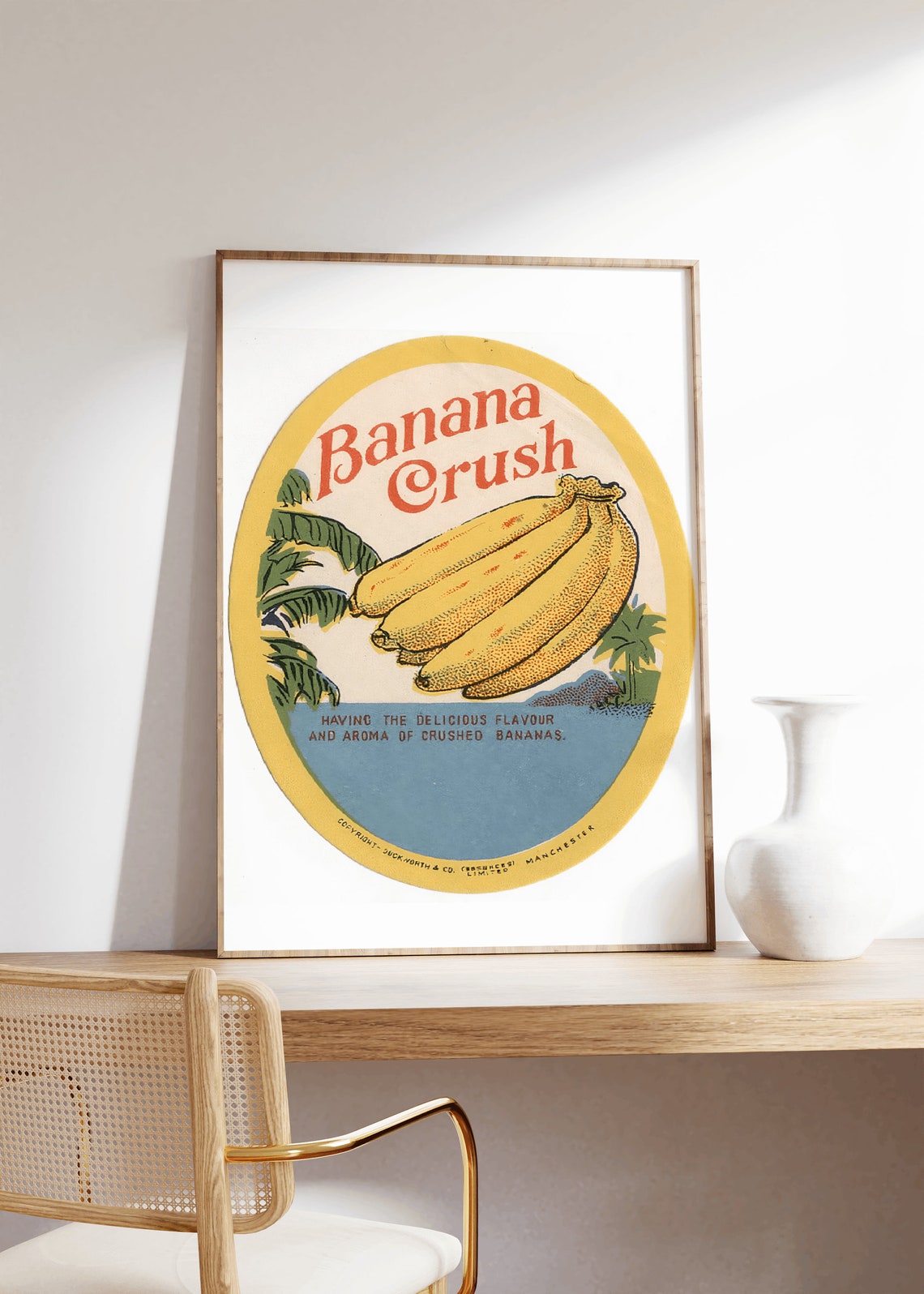 Funny Banana Kitchen Print Banana Wall Art Banana Vintage Poster Banana Room Decor Vintage Kitchen Wall Art Food Poster Fruits Print - Image 3