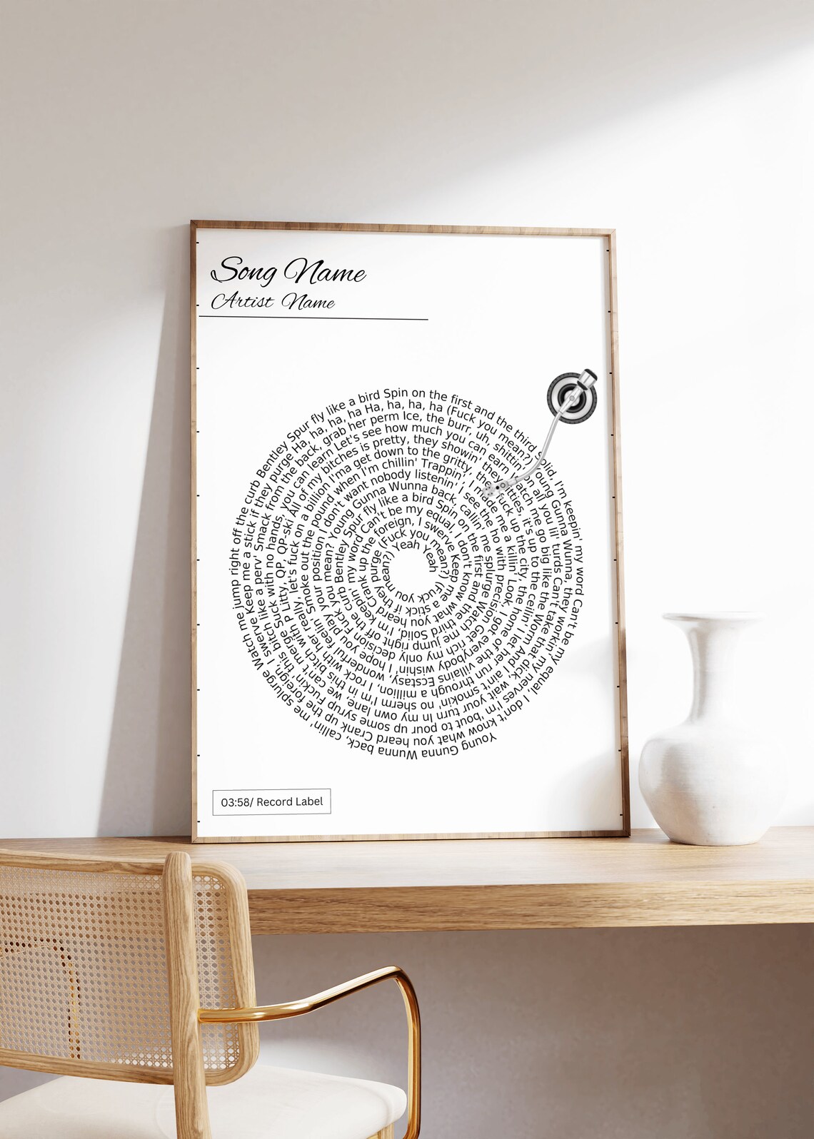 Custom Song Poster, Personalized Anniversary Art Print - Image 2