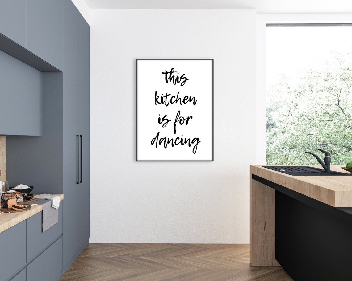 This Kitchen Is For Dancing Print Kitchen Decor Funny Poster Prints Housewarming Gift Wall Art Minimalist Sign - Image 2