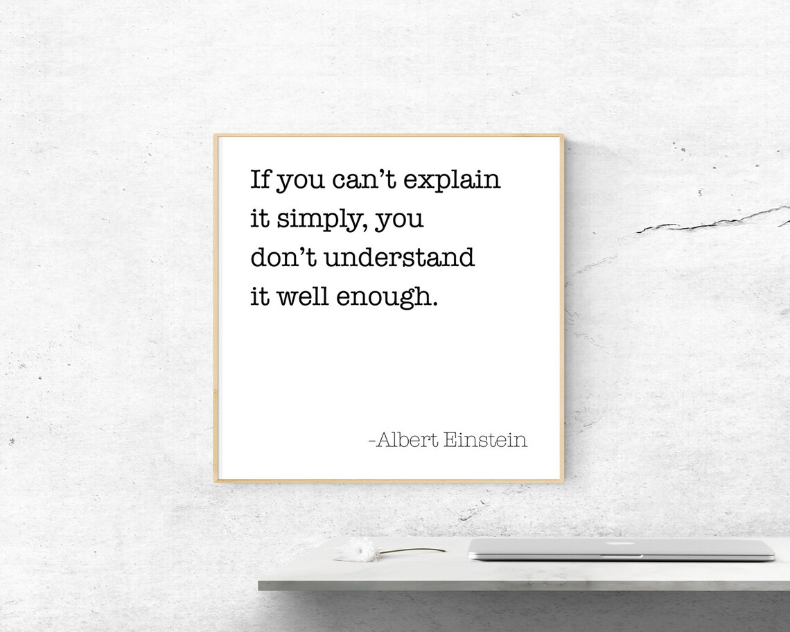 Einstein Quote Art Print, Minimalist Classroom Decor - Image 2