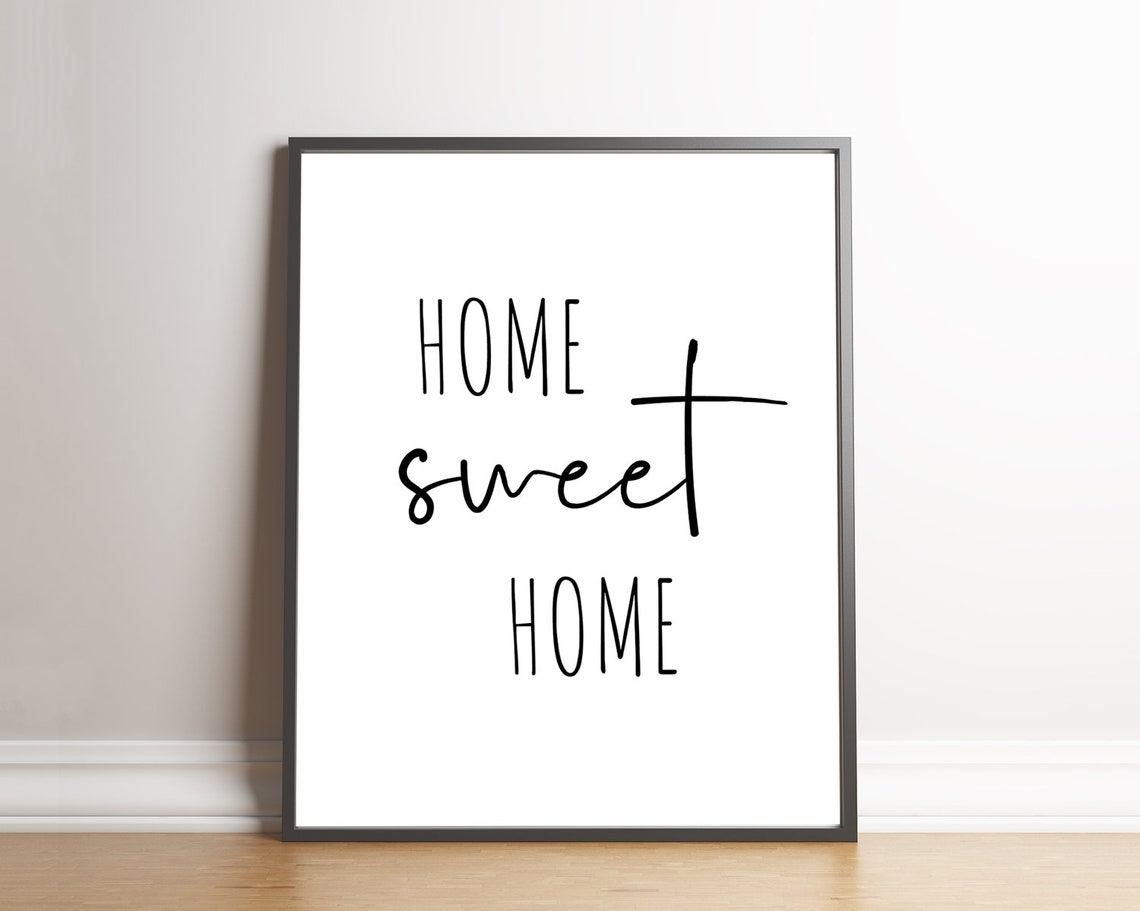 Home Sweet Home Mixed Lettering Modern Home Decor Quote Poster - Image 2