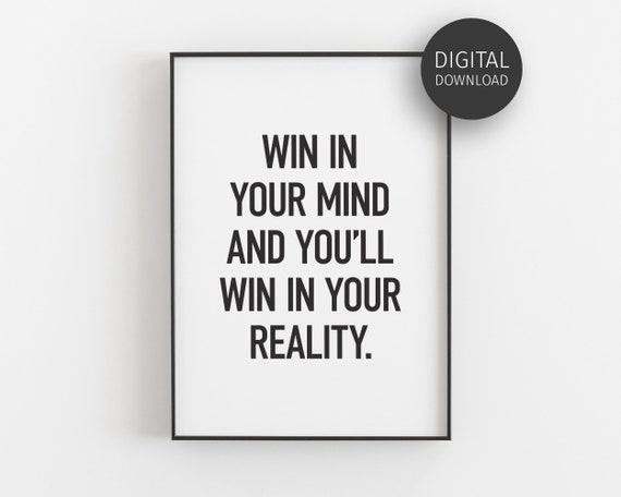 Win In Your Mind Win In Reality Mindset Manifestation Wall Poster