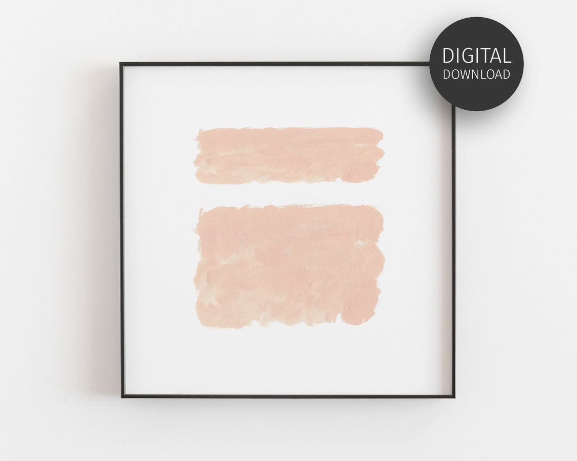 Blush Pink Watercolor Abstract Wall Art Soft Beige Minimalist Painting