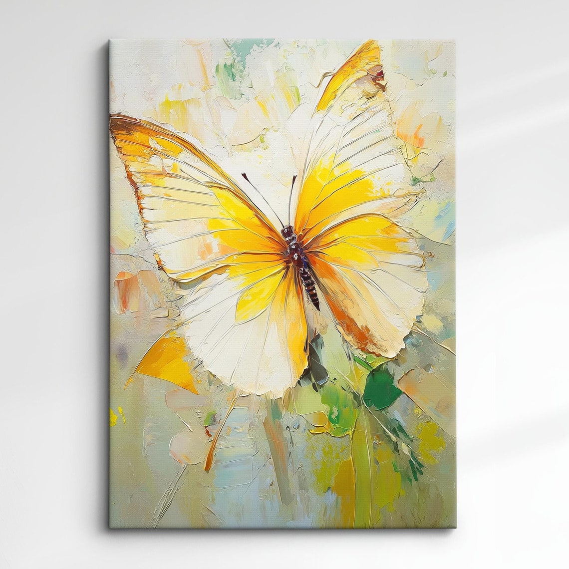 Colorful Butterfly Abstract Oil Painting Framed Print Framed Portrait Wall Art Poster Home Decor Interior Butterfly Lover Gift