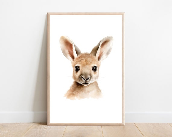 Kangaroo Nursery Print Australian Animal Nursery Decor Baby Kangaroo Print Kangaroo Nursery Art Kangaroo Nursery Decor