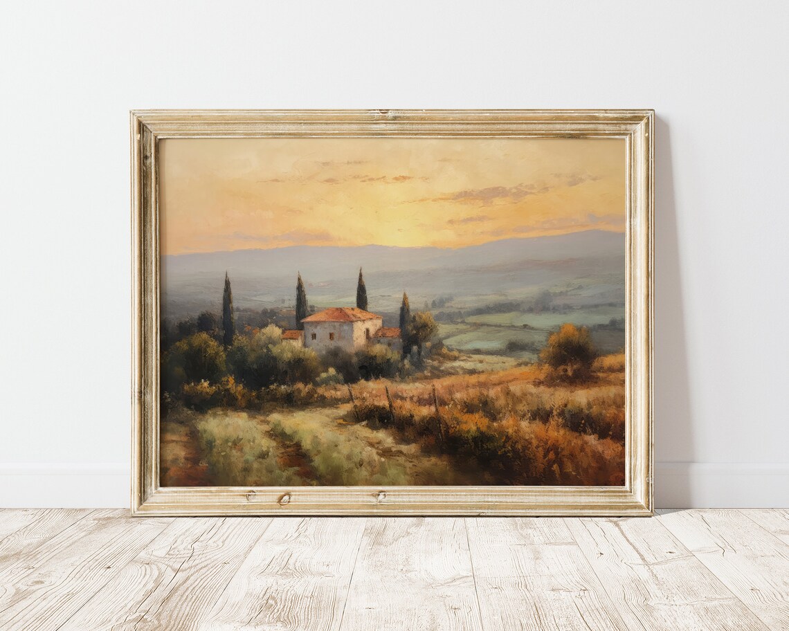 Tuscany Landscape Painting Print, Italian Wall Art - Image 2