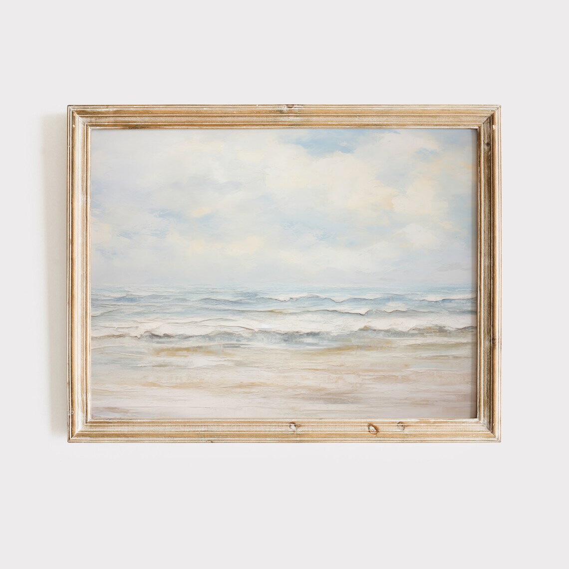 Rustic Beach Painting, Coastal Nautical Art Print