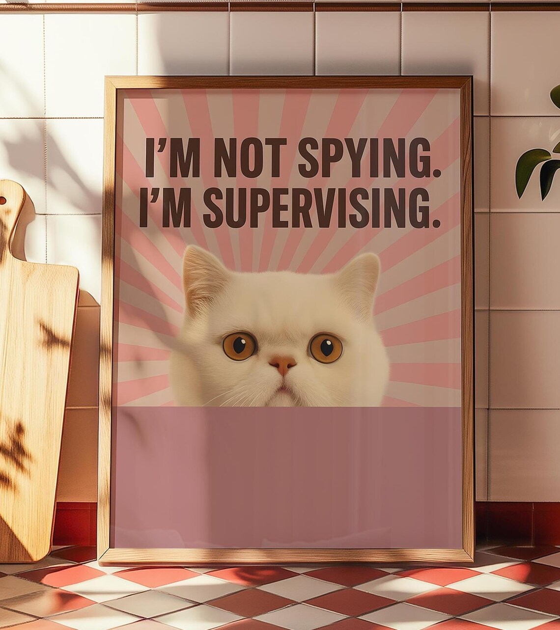Himalayan Funny Phrase Poster, Whimsical Cat